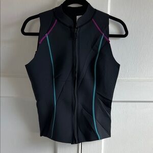 Prana Black Swim Vest with Pink and Blue Details